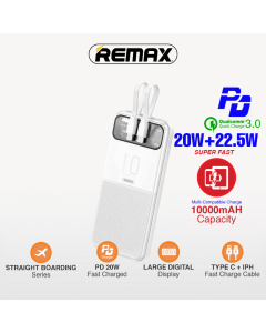 Power bank prenosiva baterija REMAX Stervui Series RPP-619 PD 20W+ QC 22.5W 10000mAh beli - 217162