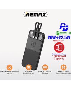 Power bank prenosiva baterija REMAX Stervui Series RPP-619 PD 20W+ QC 22.5W 10000mAh crni - 217163