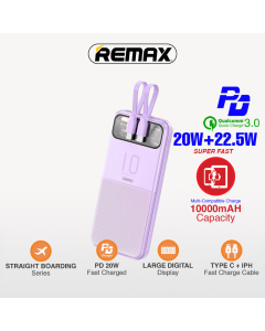 Power bank prenosiva baterija REMAX Stervui Series RPP-619 PD 20W+ QC 22.5W 10000mAh ljubicasti - 217164