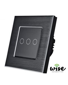 Wise Wise naizmenični prekidač, 3 tastera- aluminijumski panel - PMK000218A00000