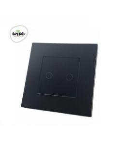 Wise WISE Prekidač na dodir - 2 tastera, PVC mat panel crni - PMK000145A00000