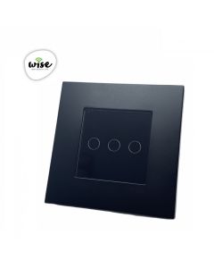 Wise WISE Prekidač na dodir - 3 tastera, PVC mat panel crni - PMK000147A00000