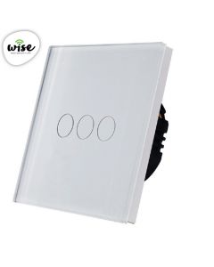 Wise Wise naizmenični prekidač, 3 tastera - stakleni panel - PMK000215A00000