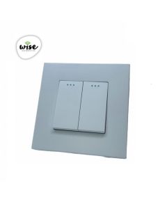 Wise Prekidač mehanički, 2 tastera, PVC mat panel PM8013 - PMK000139A00000