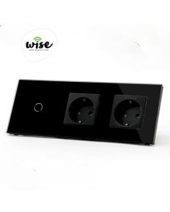 Wise Wise modularni set prekidač (1 taster) + 2 utičnice - PMK000276A00000