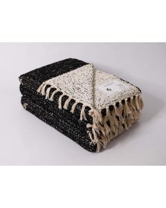 VIKTORIJA Fleker-prekrivač garnitura Dva lica (trosed-dvosed-fotelja) BLACK - VLK000623-crnaboja