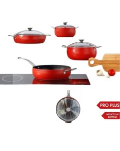 BONERA Set posuđa Pro plus 7/1, crvena - Pro-plus