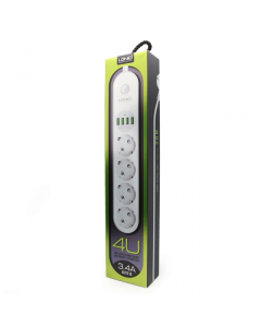 Produžni kabl LDNIO SE4432 4 utičnice 4xUSB 2m - 46037