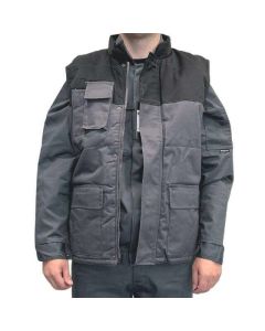 MONSUN Prsluk Klasik M415, sivo/crna - 60750L