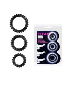 Set crnih prstenova za penis - 210143