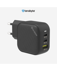 Punjač univerzalni Terabyte TR65W, GaN, PPS, PD 3.0, QC 3.0, 65W crni CE - 210837-1