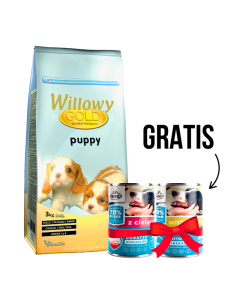 WILLOWY Suva hrana za mačke Gold Puppy 15kg + Gratis 2 x FRENDI Konzerve 400g - 3360146