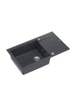 QUADRON Granitna sudopera Evan 136 XL HCQE58650U8_BS_P2O, crna - QU160
