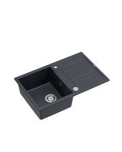 QUADRON Granitna ugradna sudopera Morgan 111 HB8203U8-BS_P2O, crna/steel - QU232