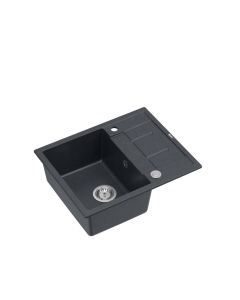 QUADRON Granitna ugradna sudopera Morgan 116 HB8210U8-BS_P2O, crna/steel - QU244