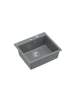 QUADRON Granitna ugradna sudopera Morgan 110 HB8304U5-BS_P2O, srebrna/steel - QU257