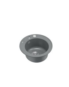 QUADRON Granitna okrugla sudopera Morgan 210 HB8301U5-BS_P2O, srebrna/steel - QU269