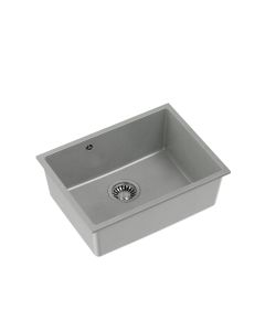 QUADRON Granitna podugradna sudopera Alec 50 HQA5340SZK, srebrna - QU316