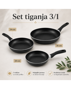 Triply 3u1 set tiganja sa keramičkim premazom