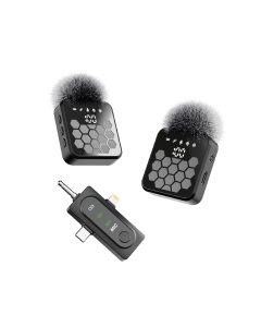 Mikrofon bluetooth Moxom MX-AX84 Type-C + lightning + 3.5mm jack crni