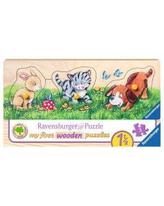 Ravensburger puzzle - Drvene puzzle domaće životinje - 3 dela - RA03203