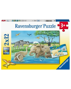 Ravensburger puzzle (slagalice) - Safari životinje i mladunci - RA05095