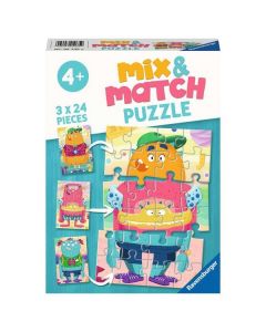Ravensburger Mix&Match puzzle - Čudovišta - 3x24 delova - RA05135