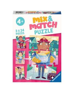 Ravensburger Mix&Match puzzle - Moji omiljeni poslovi - 3x24 delova - RA05136