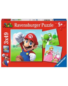 Ravensburger puzzle - Super Mario - 3x49 delova - RA05186