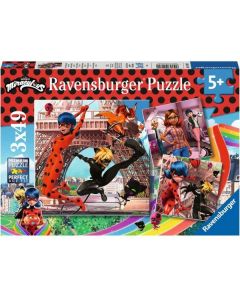 Ravensburger puzzle - Naši heroji bubamara i crna mačka - 3x49 delova - RA05189