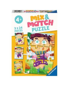 Ravensburger Mix&Match puzzle - Slozi garderobu -  3x24 delova - RA05196