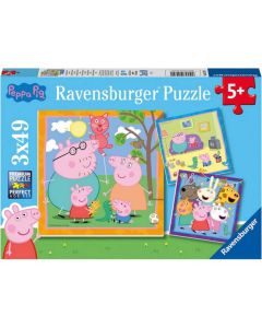Ravensburger puzzle (slagalice) - Pepa Prase 3x49 delova - RA05579