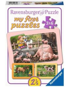 Ravensburger puzzle – Istražujući farmu - 2 x 6 delova - RA05679