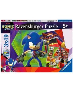 Ravensburger puzzle - Sonic - 3x49 delova - RA05695