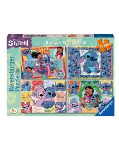 Ravensburger puzzle - Stitch - 4x100 delova - RA05731