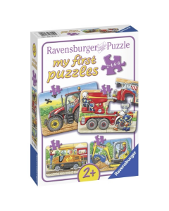 Ravensburger puzzle (slagalice) -Moje  prve puzzle, mašine - RA06954