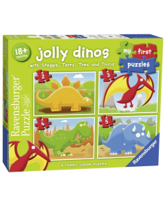 Ravensburger puzzle (slagalice) - Moje prve puzzle, 4 u 1, Dinosaurusi - RA07289