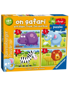 Ravensburger puzzle (slagalice) - Moje prve puzzle, 4 u 1, Safari - RA07301