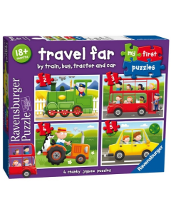 Ravensburger puzzle (slagalice) - Moje prve puzzle, 4 u 1, Prevozna sredstva - RA07303