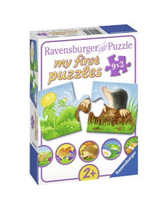 Ravensburger puzzle (slagalice) - Moje prve puzzle, 9 u 1, Sitne životinje - RA07313