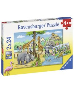 Ravensburger puzzle - Dobrodošli u Zoo - 2x24 dela - RA07806