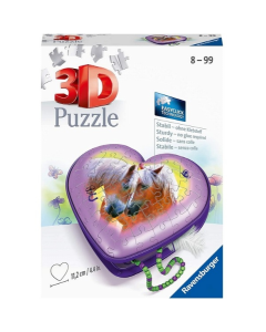 Ravensburger 3D puzzle (slagalice) - Kutija u obliku srca sa konjima - RA11171