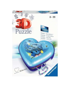 Ravensburger 3D puzzle (slagalice) - Kutija u obliku srca sa delfinima - RA11172