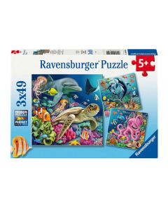 Ravensburger puzzle - Život pod vodom - 3x49 delova - RA12000859