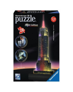 Ravensburger 3D puzzle (slagalice) - Empire State Building noćno izdanje - RA12566