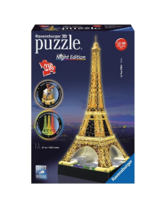 Ravensburger 3D puzzle (slagalice) - Ajfelov toranj noću - RA12579