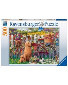 Ravensburger puzzle - Slatki psi u dvorištu - 500 delova - RA15036