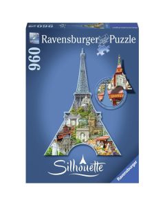 Ravensburger puzzle - Ajfelova kula silueta - 800-1200 delova - RA16152