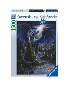 Ravensburger puzzle (slagalice) - Crno-plavi zmaj 1500 delova
