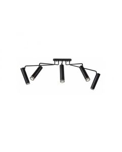 Rabalux Plafonjera Senobia GU10 5x MAX 35W crna (73040) - RAS002543A00000